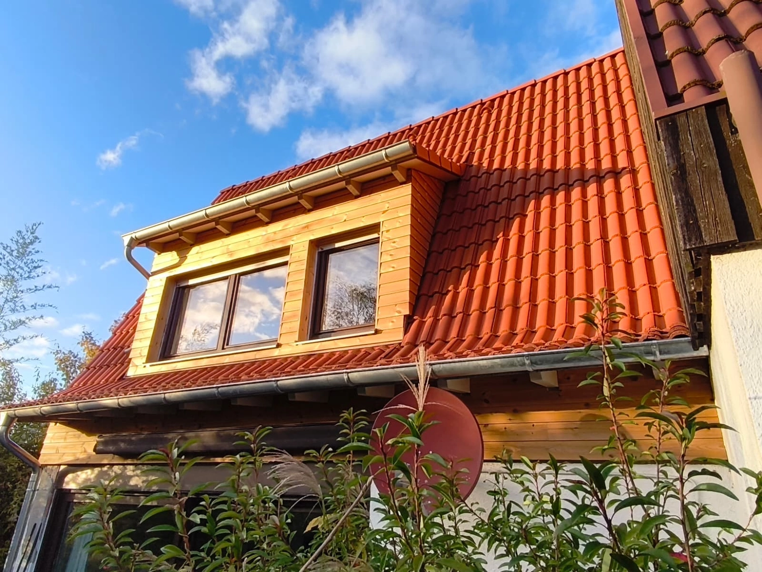 Wetter-Gebäudeschutz, Terrassenbau, Sanierungen, Außenanlagen, Gartengestaltung, Rückbau & Neugestaltung, Zaunbau Lärche, Einbauschrank, Hochbett, Handlauf, Dachsanierung, Baumspielhaus, Sebastian Kirsch, Handwerk